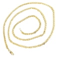 thumbnail image 2 of 14K Yellow Gold Solid Flat Mariner Chain 1.7mm Wide Necklace with Lobster Claw Clasp 20 inches long, 2 of 3
