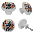 thumbnail image 7 of 4 PCS Woodpecker Bird on Red Berries Branch Crystal Glass Round Cabinet Knob Drawer Pull Handle Glowing in The Dark for Kitchen, Cupboard, Dresser, Wardrobe, etc, 7 of 7