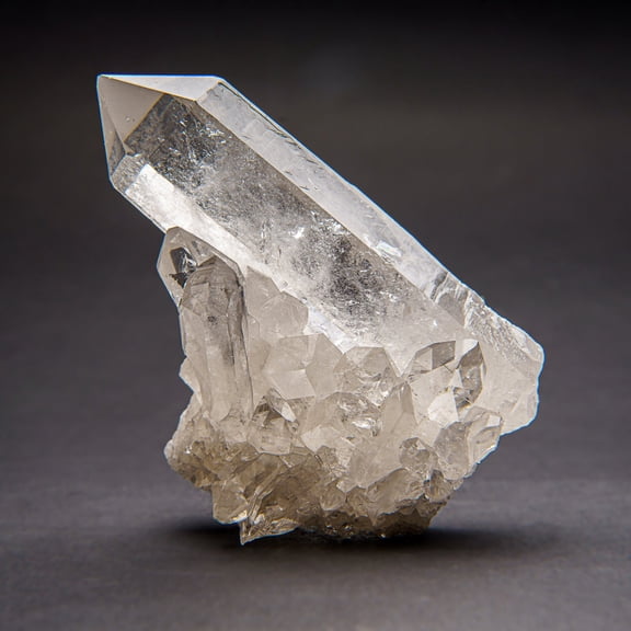 Genuine Clear Quartz Crystal Cluster Point from Brazil (372.7 grams)