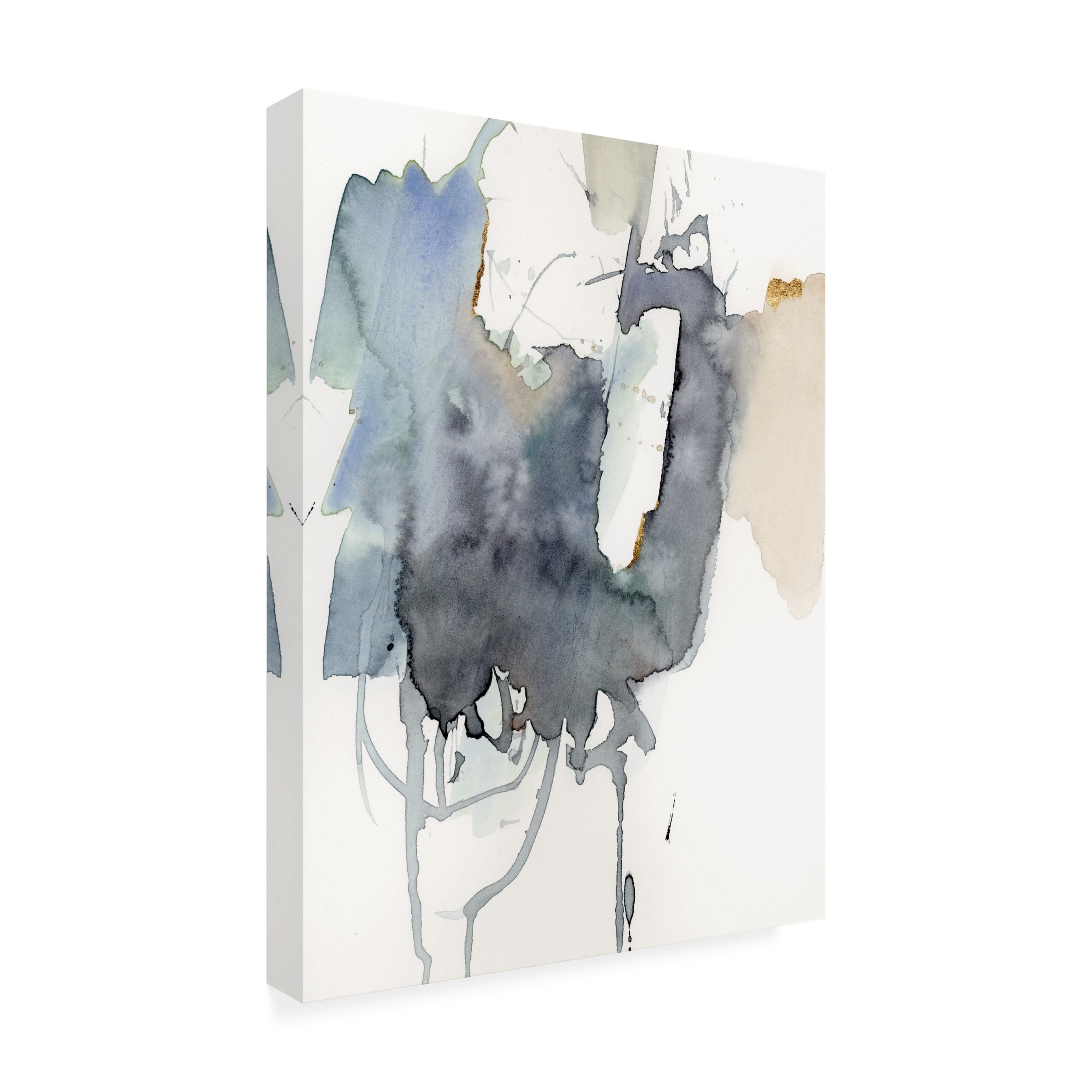 Victoria Barnes 'Indigo Splatter I' Canvas Art