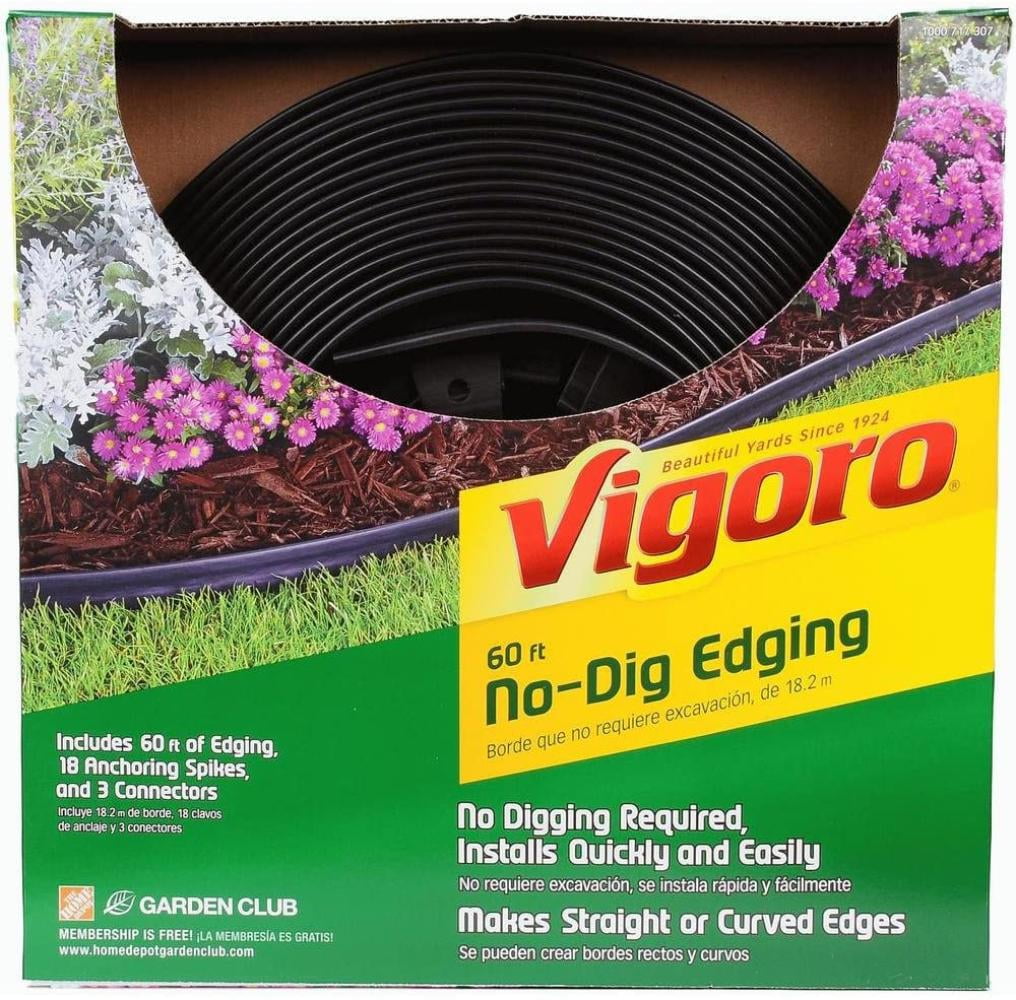 Vigoro 60 Ft No Dig Landscape Edging, Multy Home Landscape Garden Borders 3 9 Ft