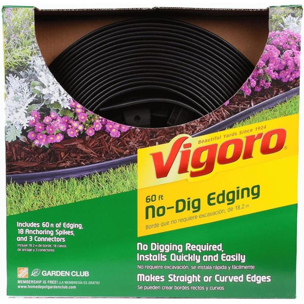 Vigoro 60 ft. No-Dig Landscape Edging Kit By Brand Vigoro ...