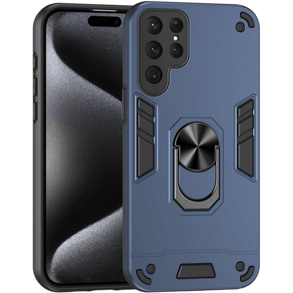 REQO Case Compatible with Samsung Galaxy S25 Ultra Phone Case with Kickstand & Shockproof Military Grade Drop Proof Protection Rugged Protective Cover PC Matte Textured Sturdy Bumper Cases Phone