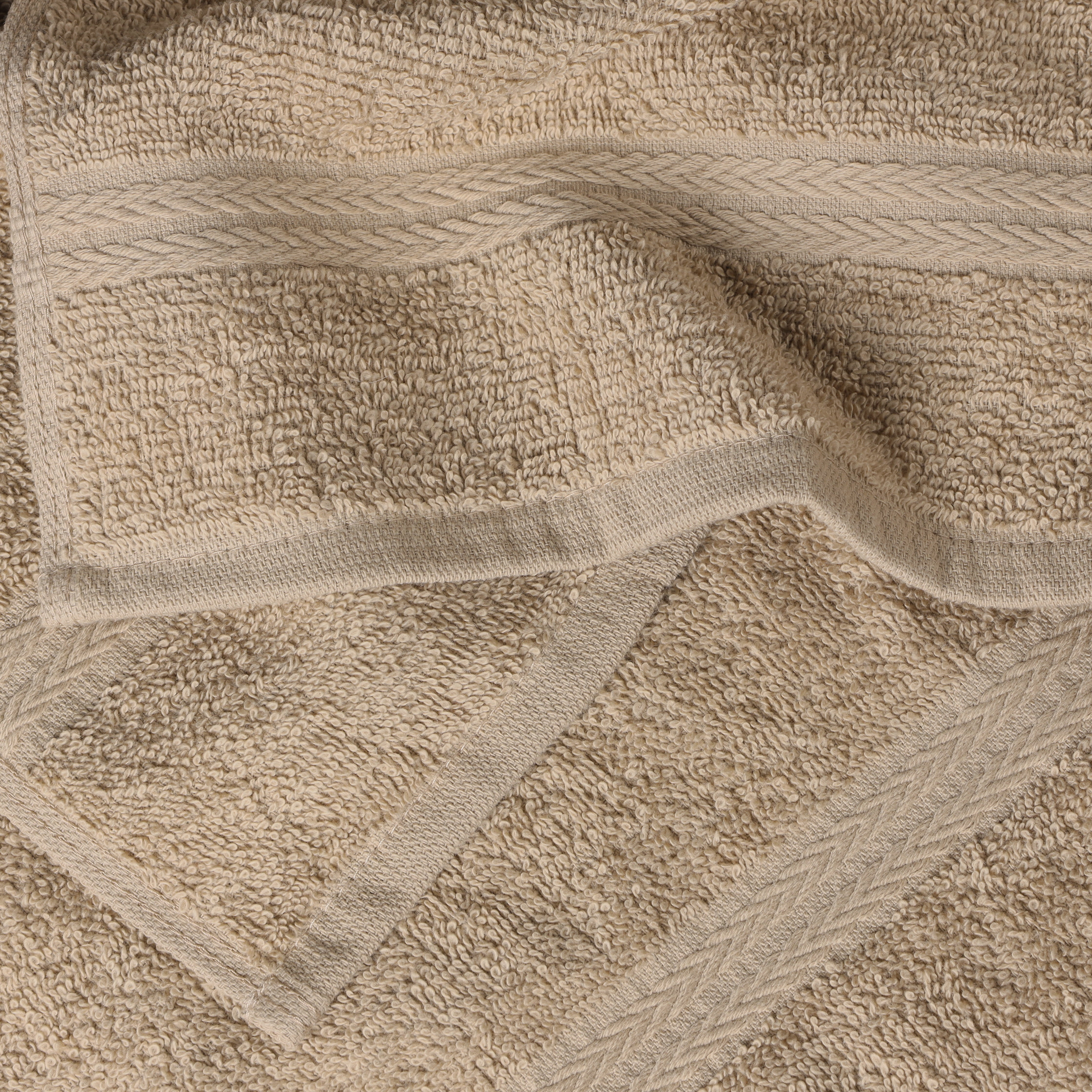 Superior Miami 100% Cotton Lightweight 6-Piece Towel Set, Beige