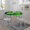 thumbnail image 2 of Green Clover Shamrock Round Fitted Tablecloth with Elastic Fitted Table Covers for Round Tables 57"-66" ,24jl06caA72, 2 of 7