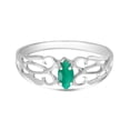 thumbnail image 6 of 10k White Gold Marquise Emerald filigree Ring, 6 of 6