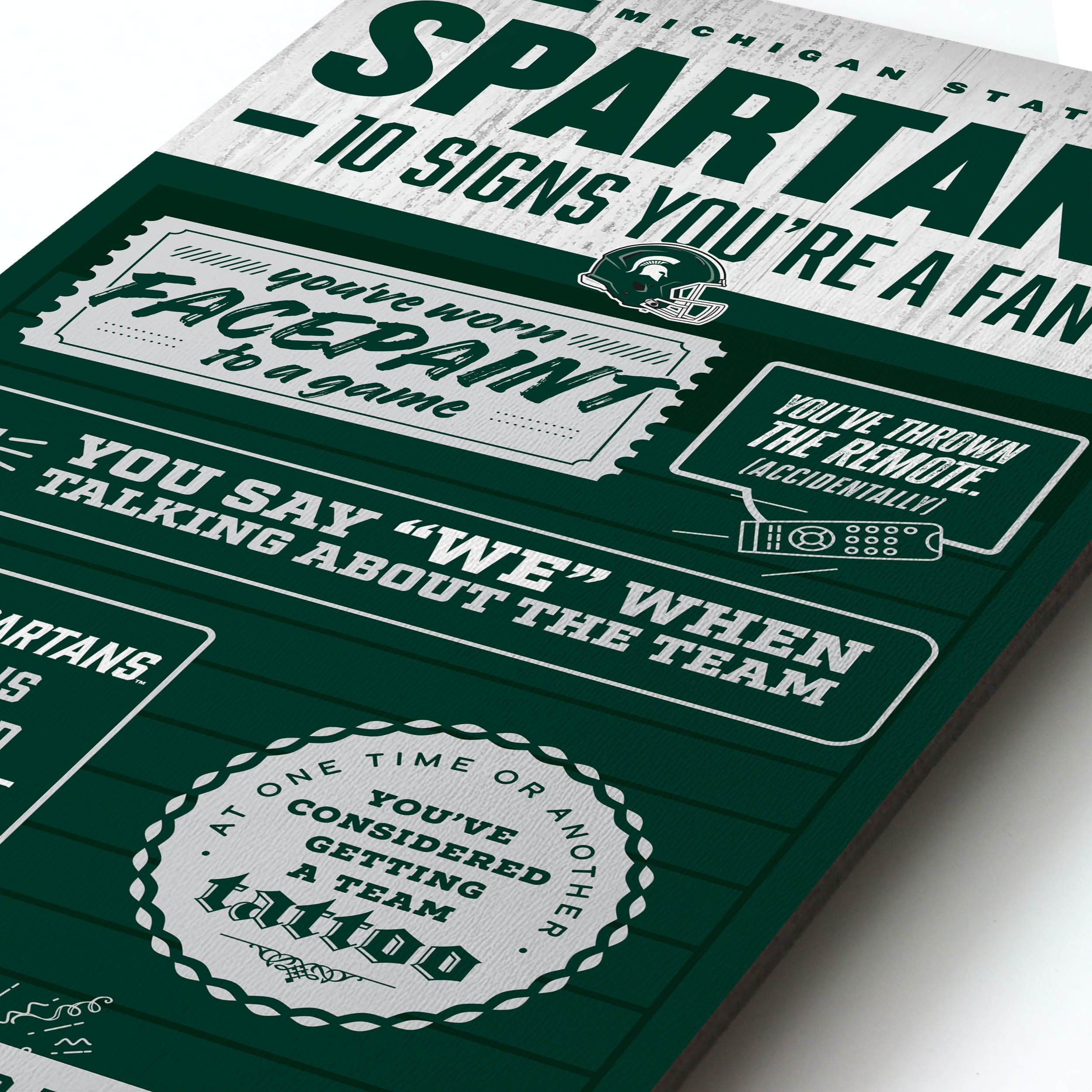 YouTheFan NCAA Michigan State Spartans 3D Top 10 Wall Art