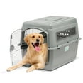 thumbnail image 3 of Petmate Sky Kennel for Dogs, IATA Approved, Plastic Travel Carrier, Gray, For Dogs 70-90 lbs, Extra Large, 40" x 40" x 40", 3 of 10
