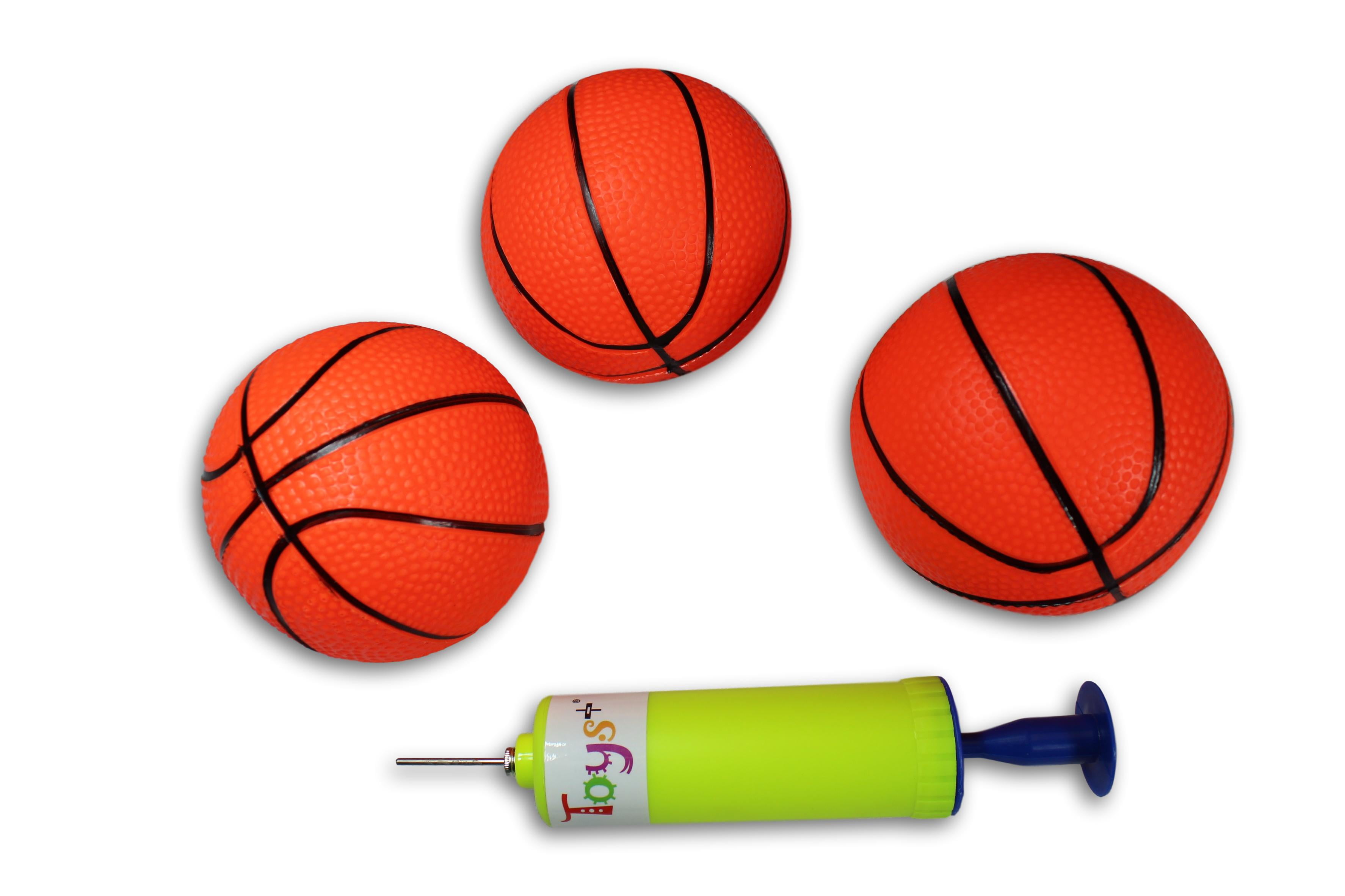 3 Pack Inflatable Magic Shot Pro Mini Hoop Basketballs with Pump 4 Inch Balls 