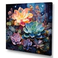 thumbnail image 2 of Designart "Green Blue Succulent Charm II" Floral Wall Decor, 2 of 5