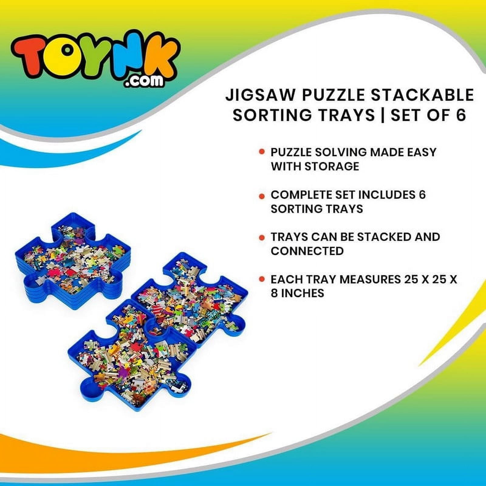 6PCS Puzzle Trays Wooden 3D Puzzle Dish Stackable Puzzle