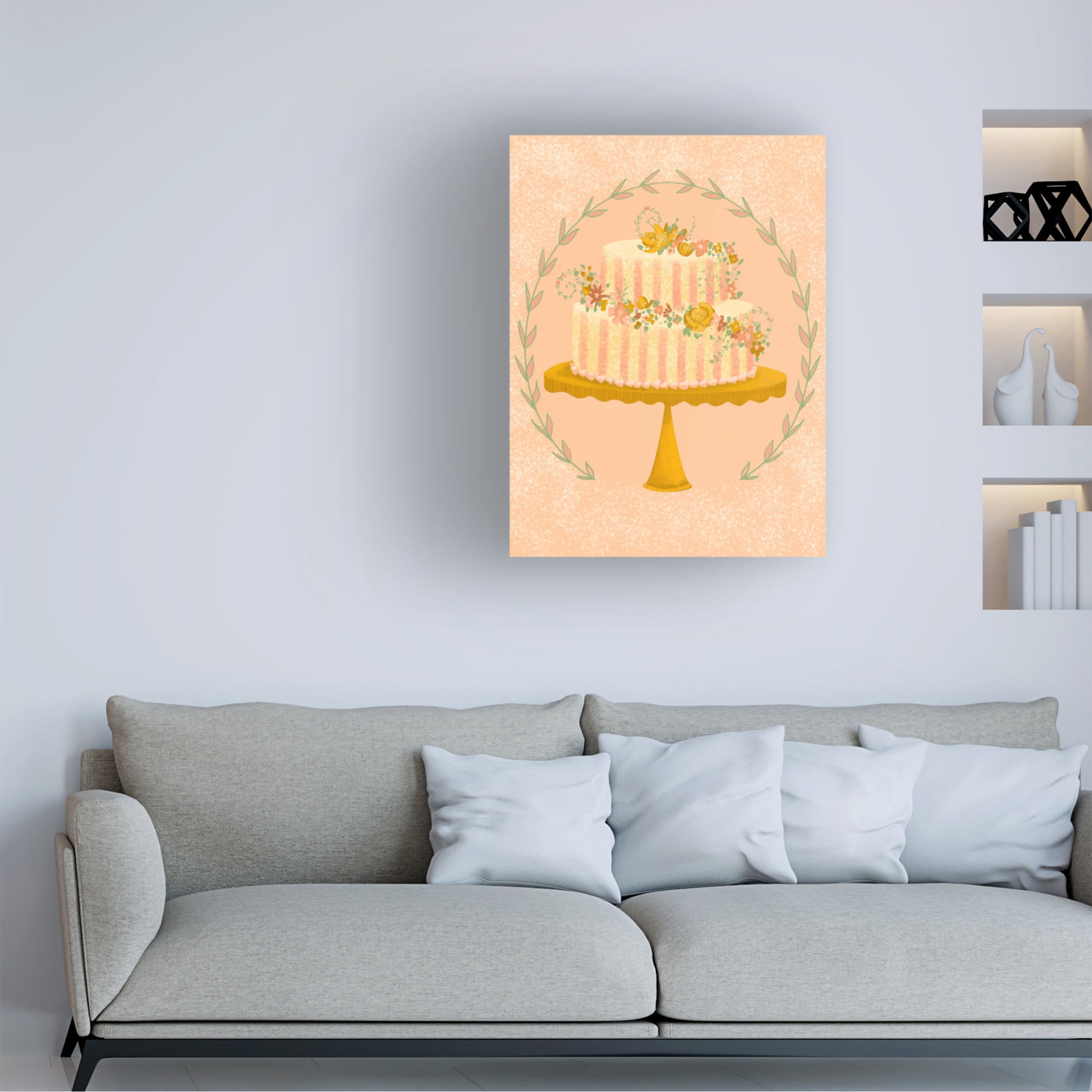 Canvas Wall Art - Christine Rotolo 'Party Time Desserts 1' Wall Art for Living Room, Bedroom, or Office Décor by Trademark Fine Art - 35 x 47 Inches