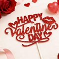 thumbnail image 3 of Cake Toppers WIWUFUE 10 piezas Corazones Rojos con Brillo para San Valentín, 3 of 9