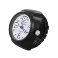 thumbnail image 1 of Anillo de dedo con forma de reloj unisex, de cuarzo, elegante y moderno (negro), 1 of 5