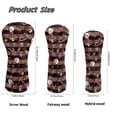 thumbnail image 7 of Yuyamidu Brown Buffalo Grid Golf Club Head Cover with Soft Lining Christmas Driver Fairway Wood Hybrid Headcover PU Leather Golf Club Cover for Men Women Gift for Golfers, 7 of 7