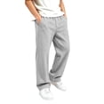 thumbnail image 2 of Boys Straight Leg Sweatpants, Fall Elastic Waist Loose Fit Sweat Pants, Casual Fleece Jogger Sports Trousers with Pockets, 2 of 7