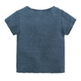 thumbnail image 4 of KDSJSXW Toddler T Shirt Toddler Kids Baby Boys Girls Solid Short Sleeve Crewneck T Shirts Tops Tee Clothes for Children Boys Summer Clothes Ropa Para Niños De 3 Años (Blue,120), 4 of 6