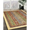 thumbnail image 3 of Ahgly Company Machine Washable Indoor Rectangle Abstract Red Brown Area Rugs, 7' x 9', 3 of 7