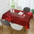 thumbnail image 4 of GZHJMY Merry Christmas Outdoor Tablecloth 60x108In,Rectangle Table Cover Kitchen Dinner for Outdoor and Indoor Party Holiday Hotel BBQ-Christmas48 Home Decor, 4 of 7
