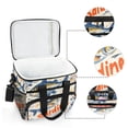 thumbnail image 6 of FORMRS Insulated Cooler Bag 24 Cans Capacity Soft Leakproof Lunch Box with Side Pockets, Blue Sardines Pattern, 6 of 7