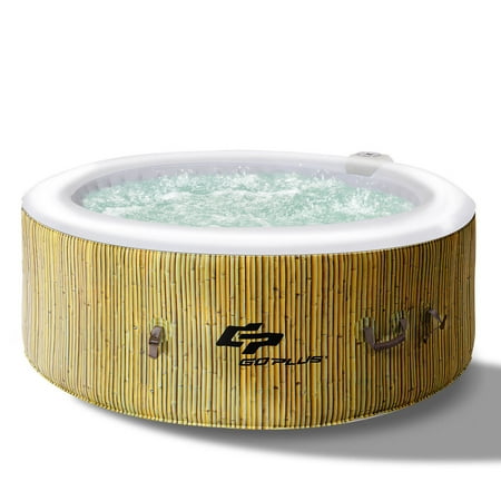 Goplus 4 Person Inflatable Hot Tub Jets Bubble Massage Spa