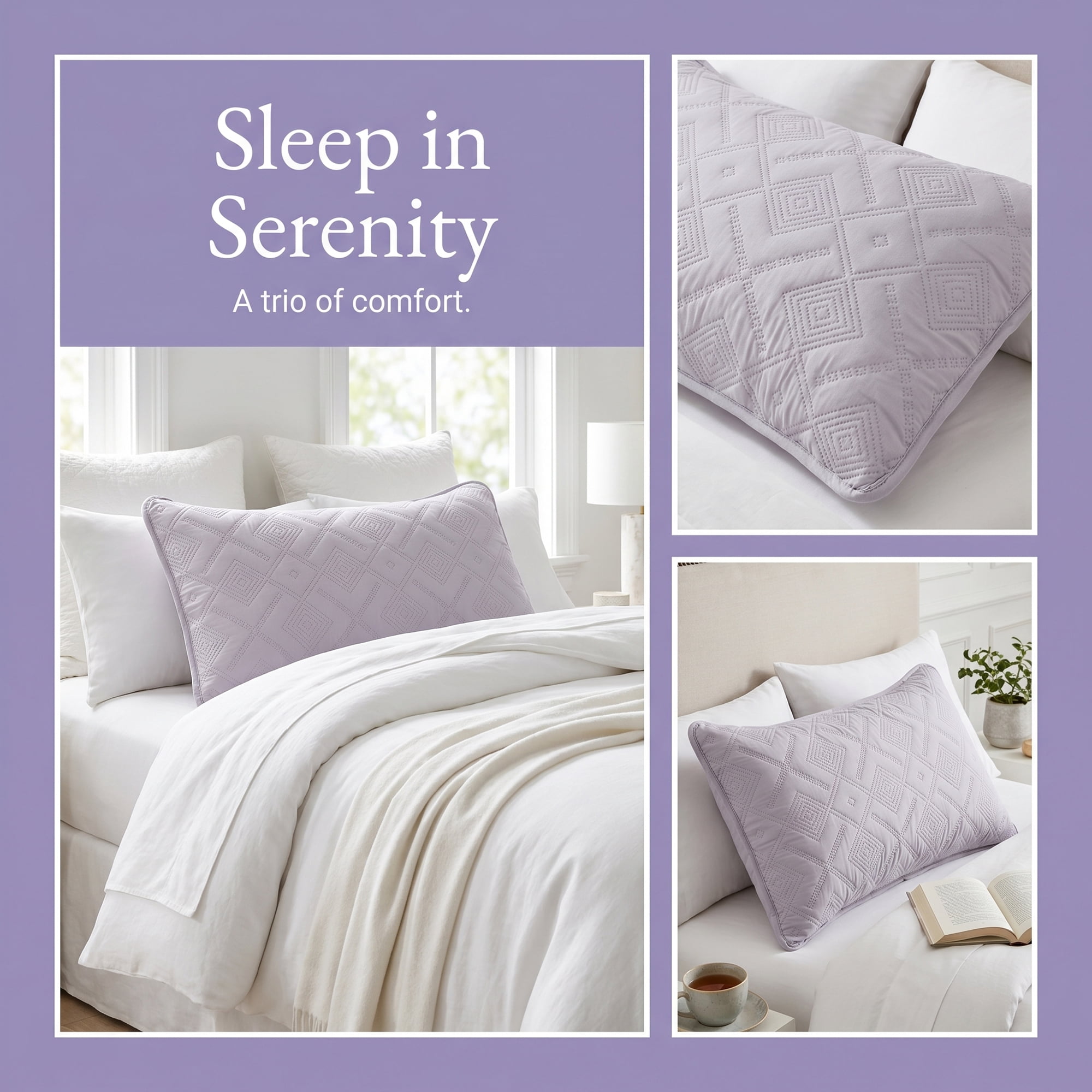 Unique Bargains Pillow Protectors 2 Pack, Quilted Polyester Throw Covers Gray 19"x29"