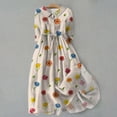 thumbnail image 1 of WILLBEST Vestidos de Algodon para Mujer, Estilo Coreano, con Cordones, Cintura Definida, Camisa, Vestido Midi de Verano, Media Manga, Vestido de Línea A A La Moda 357 Grande​​, 1 of 2