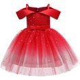 thumbnail image 1 of GHSDFBB Robe Fille pour Anniversaire Mariage Fête Occasion Spéciale Paillettes Tulle Robe Princesse 3-10 Ans, 1 of 7