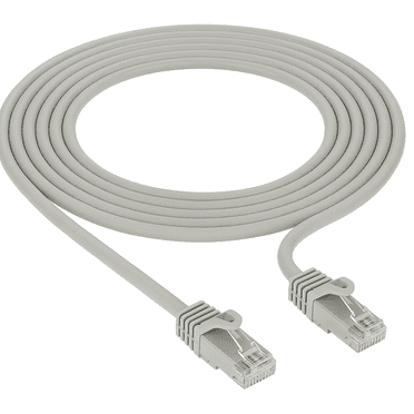 SANOXY 20ft Cat6a UTP Ethernet Patch Cable – Snagless, 24AWG Bare Copper, Gray