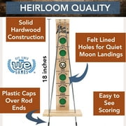 WE Games Shoot The Moon, Solid Natural Wood Rolling Ball Game for Family Game Night, 18 inches
