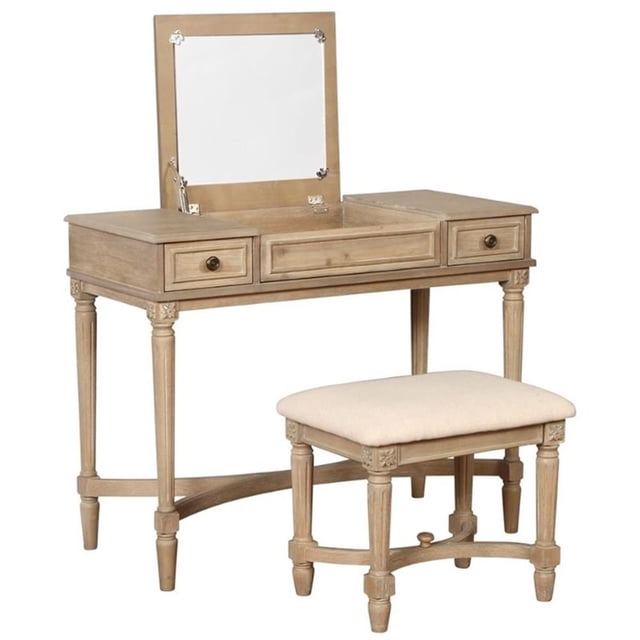 Riverbay Furniture Ensemble de Coiffeuse en Gris Lavé
