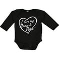 thumbnail image 3 of Inktastic I Love My Nana and Papa in White Chalk Heart Boys or Girls Long Sleeve Baby Bodysuit, 3 of 5