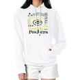 thumbnail image 4 of Women's G-III 4Her by Carl Banks White Green Bay Packers Collage Graphic Fleece Pullover Hoodie, 4 of 5