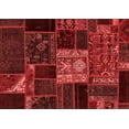 thumbnail image 1 of Ahgly Company Indoor Rectangle Patchwork Red Transitional Area Rugs, 2' x 4', 1 of 4