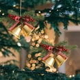 thumbnail image 6 of Fwttom Christmas Bells - Vintage Metal Hanging Bells Ornaments Holiday Gold Bells for Christmas Decorations Indoor Outdoor Xmas Tree Wreath Garland, 6 of 7