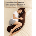 thumbnail image 4 of Momcozy Pregnancy Pillows for Side Sleeping, J Shaped Maternity Pillow for Pregnant Women Brown, 4 of 7