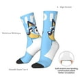 thumbnail image 4 of Masiiu Bluey Pattern Adult Crew Socks, Breathable Color-Block Mid-Calf Socks, Comfortable for Daily Wear and Sports, 4 of 6