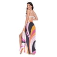 thumbnail image 3 of FORMRS Womens Beach Sarong Semi-Sheer Bikini Wrap Skirt Swimsuit Cover-ups, Swirling Circles, 3 of 7