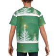 thumbnail image 5 of Wukai Christmas Green Youth Unisex Short Sleeve T-Shirt for Boys, Girls, Teens, and Kids-Small, 5 of 7