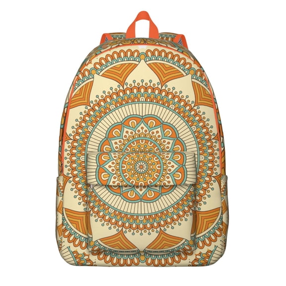 Latest Style Boho Mandala Floral Backpack with Computer Pocket, Big College Bookbag, Lightweight School Essential for Work Travel, Wonderful Gift