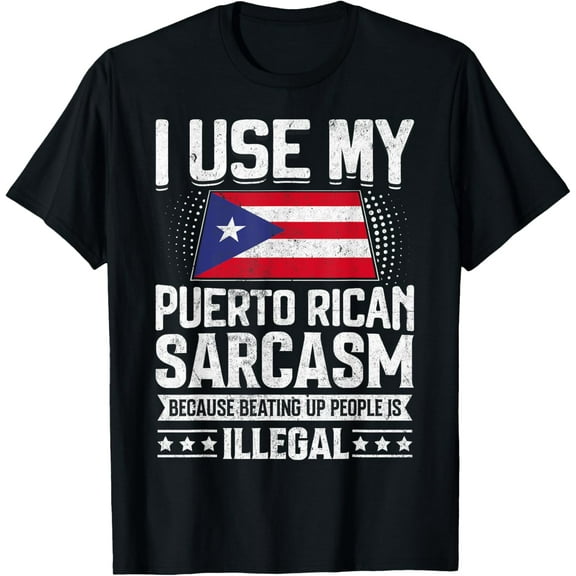 Puerto Rico Flag Souvenirs for Puerto Ricans Men & Women T-ShirtMen and women, Black T-shirt, size: Extra large