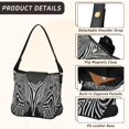 thumbnail image 3 of Iauyy Women's Handbag Removable Shoulder Satchel Bag-Polyester and PU leather ，A Zebra Pattern, 3 of 7
