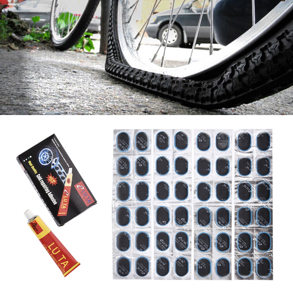 6pcs Glueless Chip Patches Bicycle Inner Tire Repair Kit Tyre RepairWF 