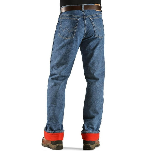 Wrangler Men's Jeans Rugged Wear Relaxed Fit Flannel Lined - 33213Sw -  