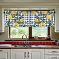 thumbnail image 3 of Yayeee Kitchen Curtains Tier Set of 2 Light Filtering 57"x24" Over Sink Window Panels, Retro Beige Lemon, 3 of 7