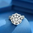 thumbnail image 3 of 10 Carat Round Cut Moissanite 925 Sterling Silver 8 Prongs Sparkling Engagement Ring, Romantic Promise Ring For The Special, 3 of 6