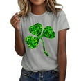 thumbnail image 5 of Baqcunre T Shirts for Women,Casual St. Patrick's Day Print Top Short Sleeve Round Neck T-shirt Top,St. Patrick's Day Shirts for Women Womens Tops,Graphic Tees for Women Grey S-XXL, 5 of 7
