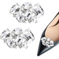 thumbnail image 1 of Pack Decorative Rhinestone Shoe Clips, Zinc Alloy Removable Fashion Crystal Flower Clips Buckle for Women, 1 of 5