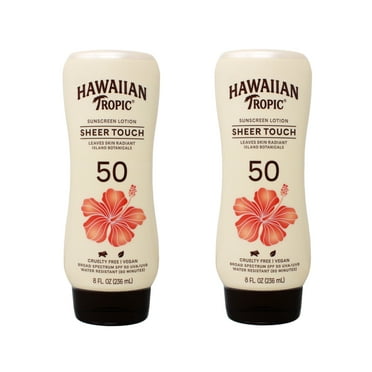 Hawaiian Tropic Sheer Touch Ultra Radiance Lotion Sunscreen SPF 50 8.0 fl oz Pack of 2