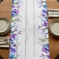 thumbnail image 5 of Table Runners 72 Inches Long Dress Scarves, Spring Flowers Farmhouse Kitchen/Dining Table Runner, Coffee Tablerunners, Watercolor Garden Florals Wooden Grain 14x72 Inch, 5 of 9